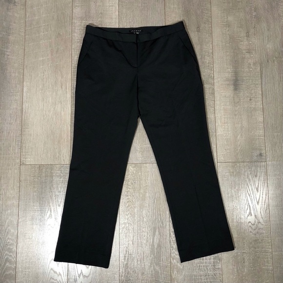 THEORY Women’s Straight Leg Pants Size 10 color black - Picture 1 of 4